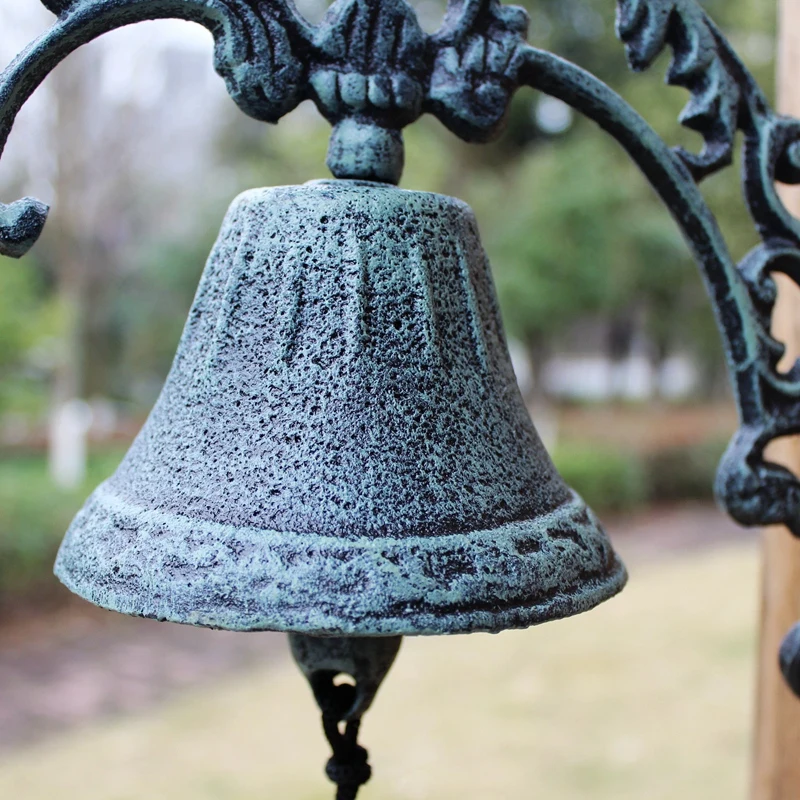 Iron Doorbell Cast Iron Handbell Retro Style Garden Wall Wind Chime