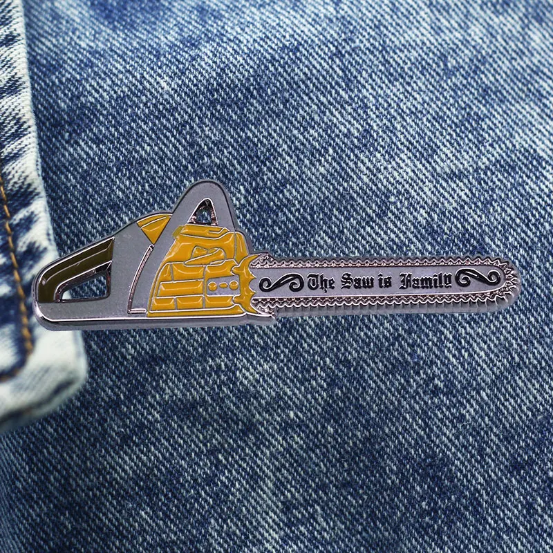 Horror Chainsaw Massacre Cartoon Brooch Metal Enamel Lapel Badge Collect Denim Jacket Backpack Pin Given Friends And Fans Gifts
