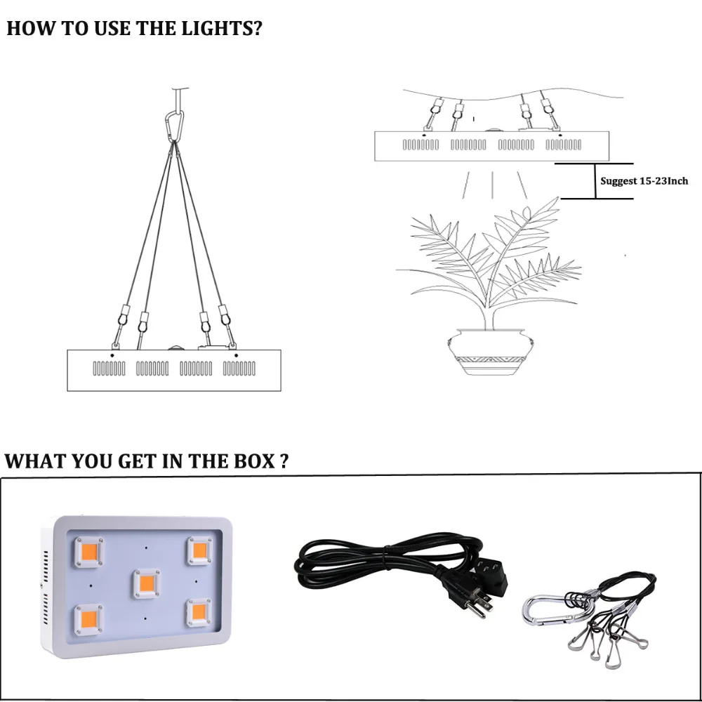 Imagem -06 - Lâmpada de Led Branca Quente para Crescimento das Plantas Espectro Completo Usado para Plantas Hidropônicas Flores e Sementes 900w 1200w 1500w 1800w