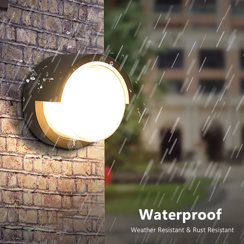 AC/DC12V 24V Modern Retro LED Wall Lamp 8W/12W Waterproof IP65 Outdoor Garden Home Hallway Porch Light