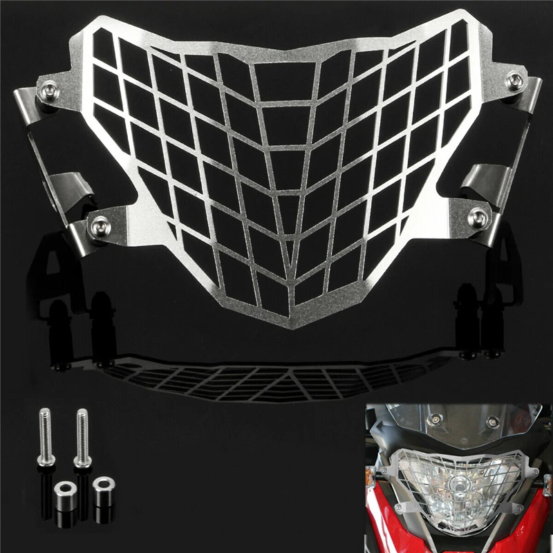 

Black Chrome Stainless Steel Headlight Grille Guard Screen Protective Cover for BMW G310GS 2017 2018 2019