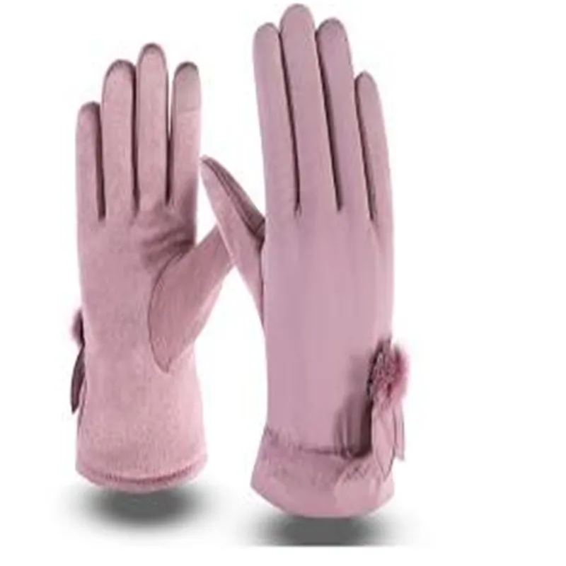 

Winter new ms han edition bunny ears and hair thickening warm gloves ride touchscreen gloves ST-603