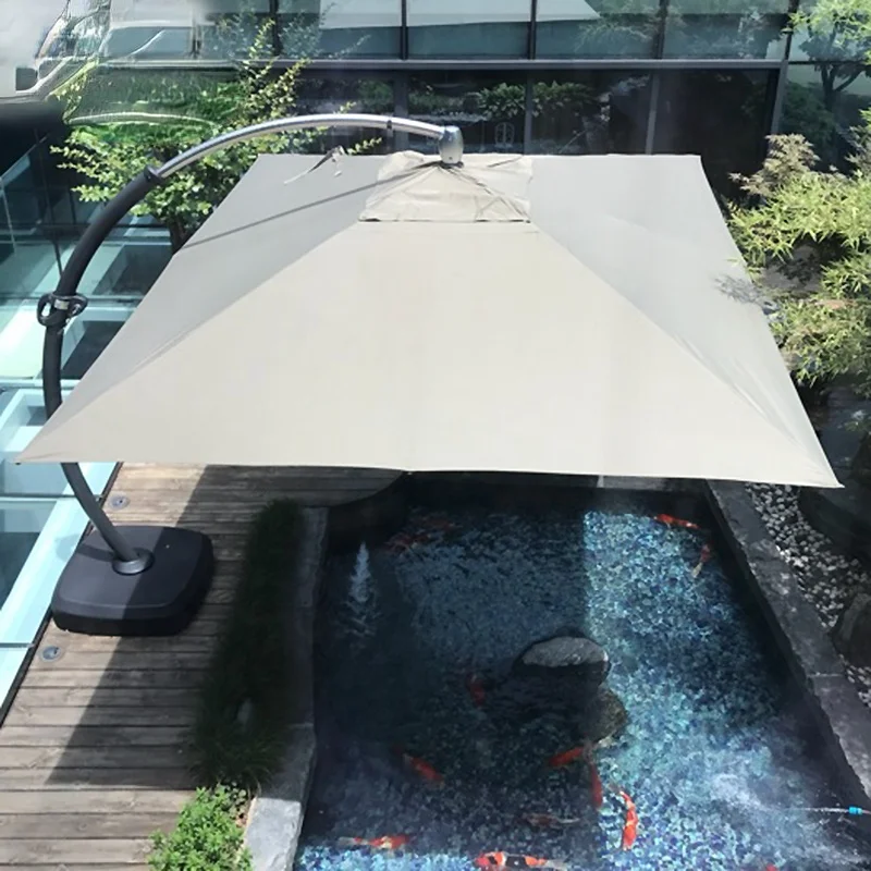 

Outdoor Sunshade Large Commercial Roman Umbrella European-Style Large Curved Rod Umbrella Outdoor Courtyard Sun Umbrella 3.5 M