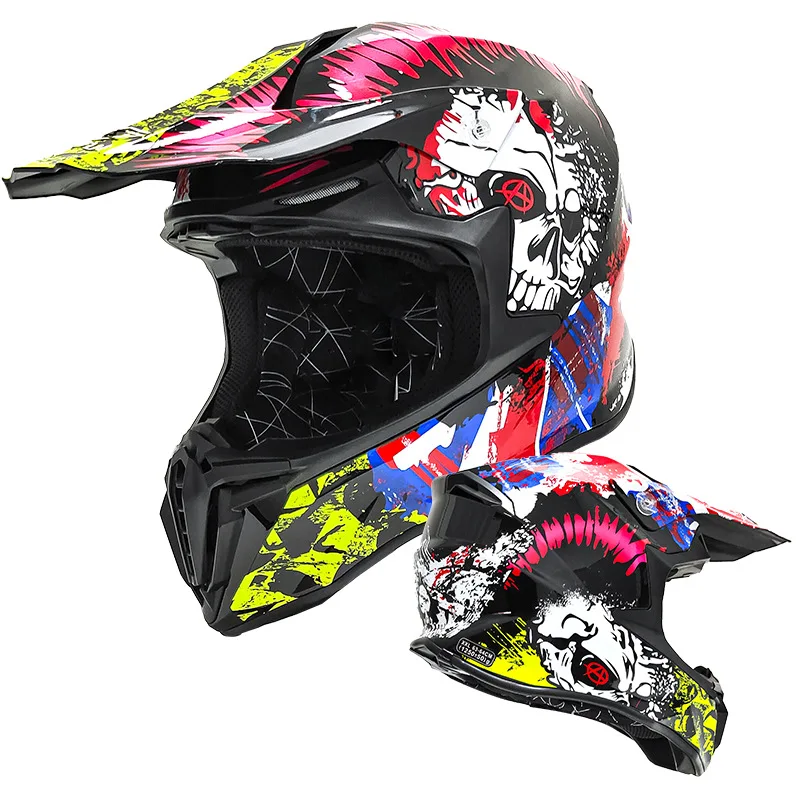 New Professional Full Face Racing Off-road Motocross Helmet DOT Motorcycle Motorbike Dirt Bike Moto Helm Casco Vintage capacete