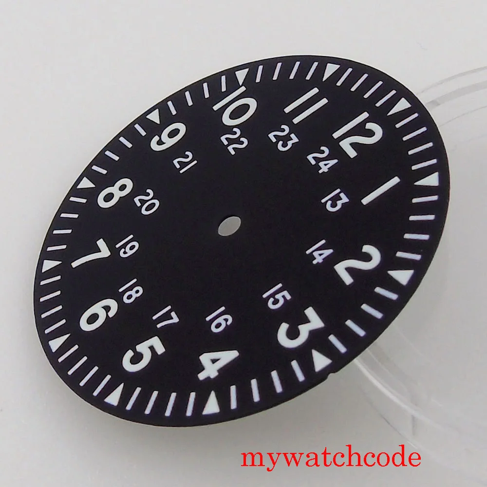 33.6 مللي متر Bliger العقيمة ساعة مزدوجة أربعة قدم الطلب ل NH35A ميوتا 8215 الحركة التلقائية C3 الأخضر مضيئة ساعة اليد أجزاء #4