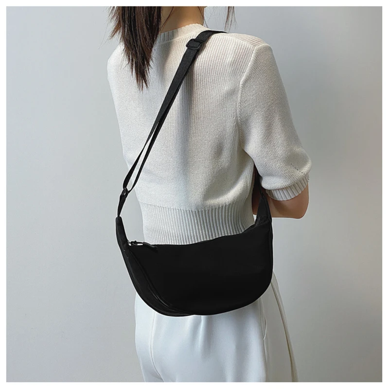 Girl 90s Shoulder Bag Black Canvas Women Clutch Summer White Small Vintage Handbags Shopping Bag  Personalized Bag New 2021