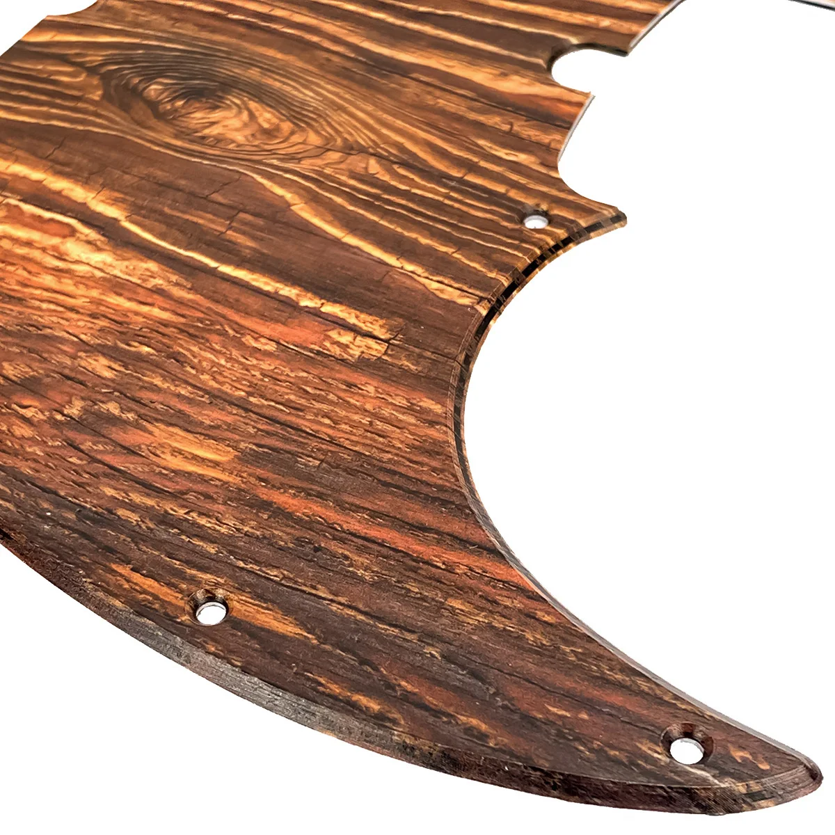 FLEOR Bass Pickguard JB Bass Guitar Scratch Plate Plastic Wooden Color with Screws for 4 Strings Bass