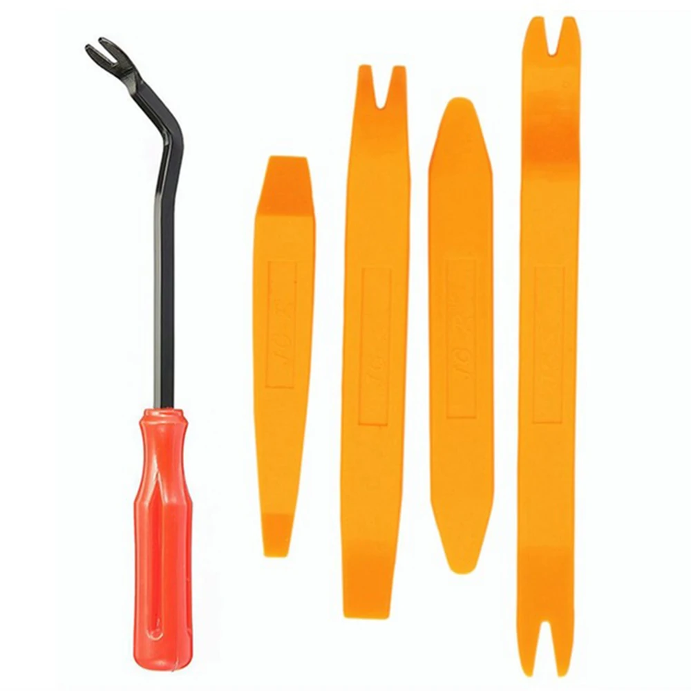 5/4pcs Auto Door Clip Panel Trim Removal Tool Kits Navigation Disassembly Seesaw Car Interior Plastic Seesaw Conversion Tool Set