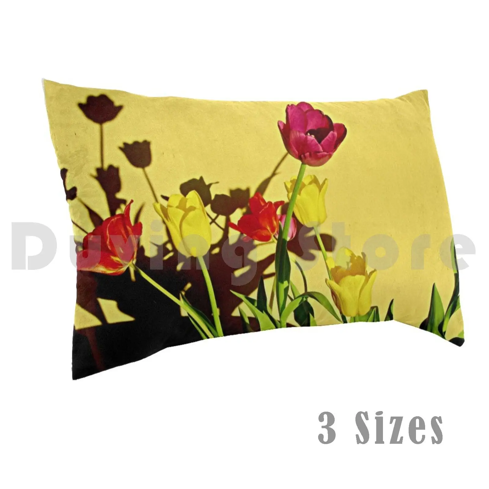 

Tulips At The Front Door Pillow Case Printed 35x50 Tulips And Shadows
