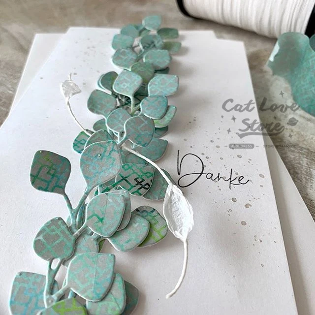 زهرة العشب سلسلة المعادن قطع يموت سكرابوكينغ Stencil يموت تخفيضات بطاقة صنع الحرف الزخرفية النقش يموت جديد لعام 2020 #2