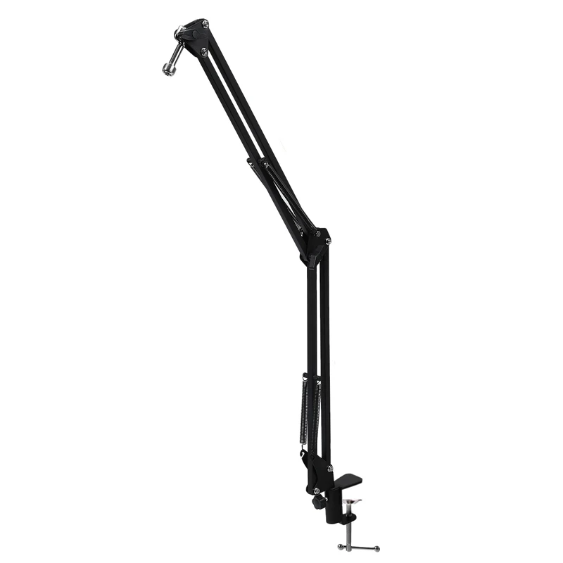 RISE-Microphone Scissor Arm Stand 75cm High Tabletop Boom Mic Suspension Mount for Blue Yeti Pro USB Microphone Holder