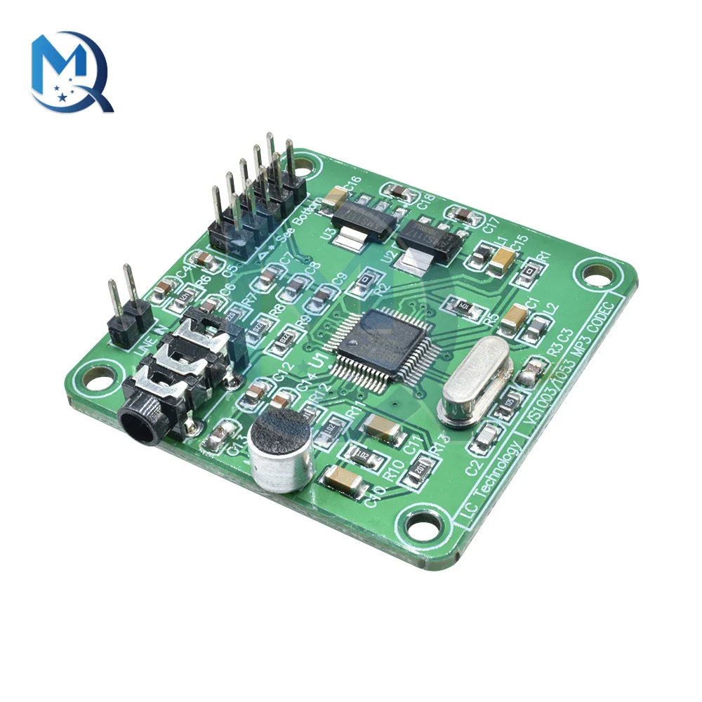 MP3 Module Audio Decoder Encoding Board  VS1053 SPI Interface with Voice OGG WAV Recording Function For Microphone