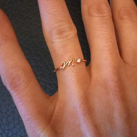 A-Z Initial Rings for Women Open Adjustable Stainless Steel Wedding Ring 2025 Trend Gold Color Couple Jewelry Accessories Gift