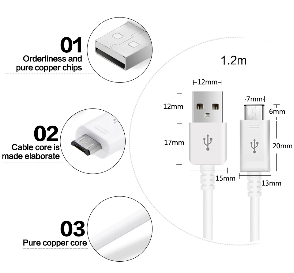 For Samsung Fast Charger Micro USB Cable 0.25/1/2/3M 2A Data Line For Galaxy S6 S7 Edge Note 4 5 J4 J6 J5 A3 A7 A5(2016)