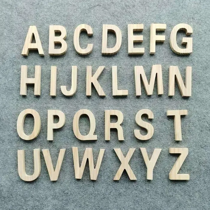 20cm Tall Creative Wooden English Alphabet Bar Cafe Theme Restaurant Wall Decoration Mural Shooting Props Diy Letters