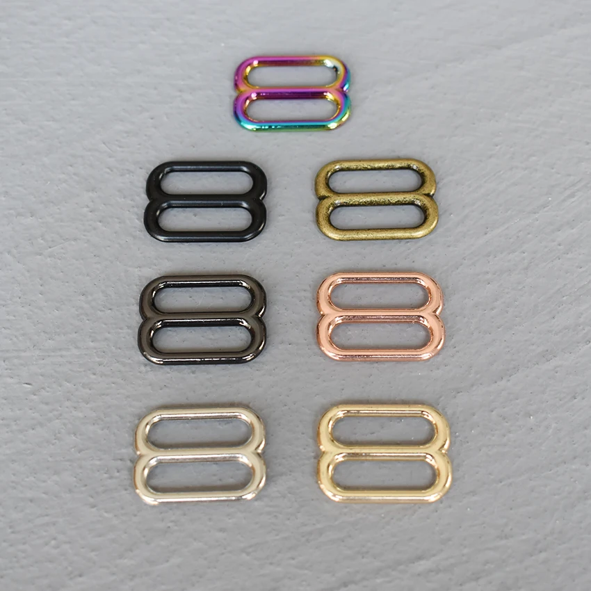 1 Pcs Adjuster Slider for 20mm Webbing golden Metal Slider Adjustable Buckle Loops DIY Dog Collar Straps Bags Belts Accessories