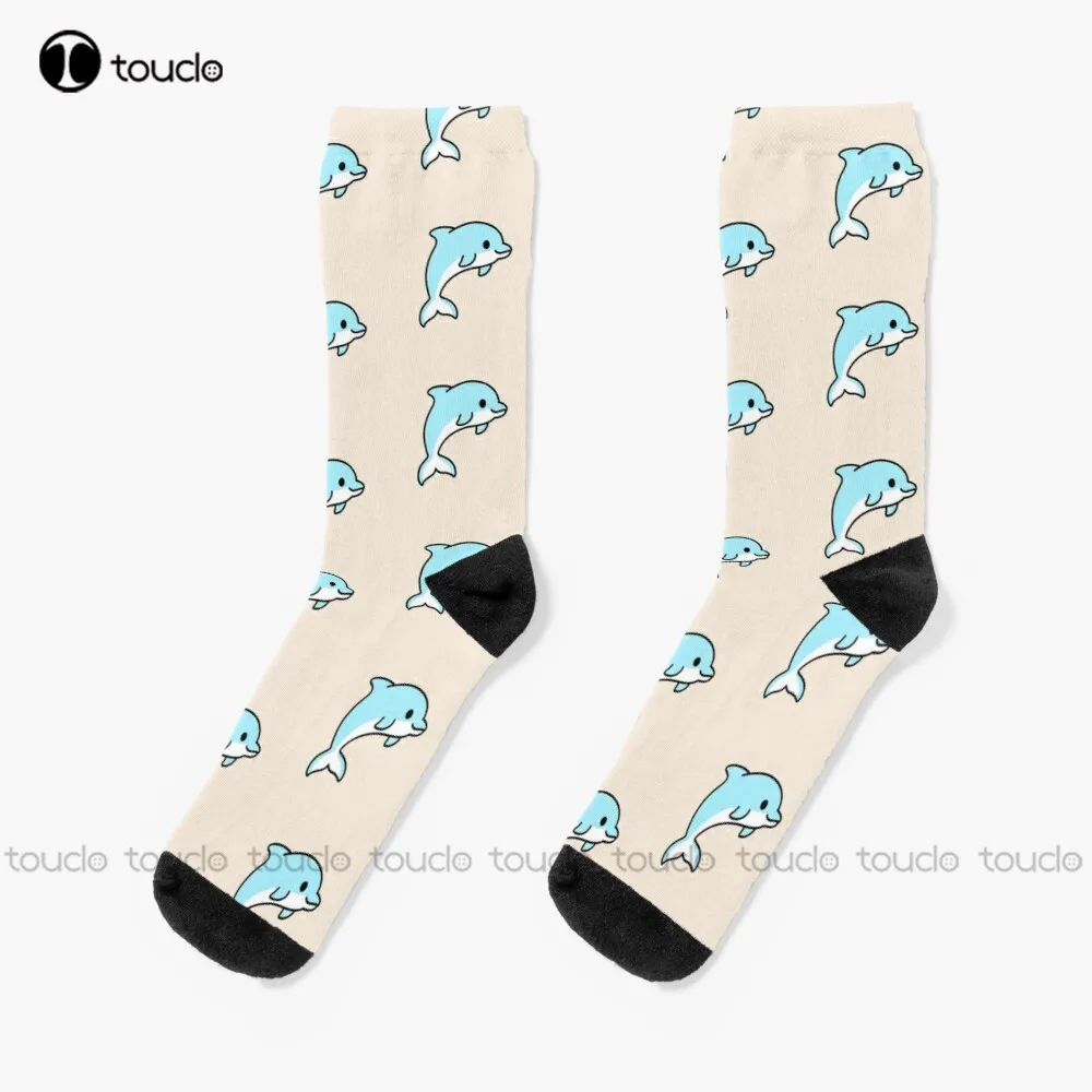 New Dolphin Socks Socks For Men Personalized Custom Unisex Adult Socks Popularity Holiday Gifts Teen Socks