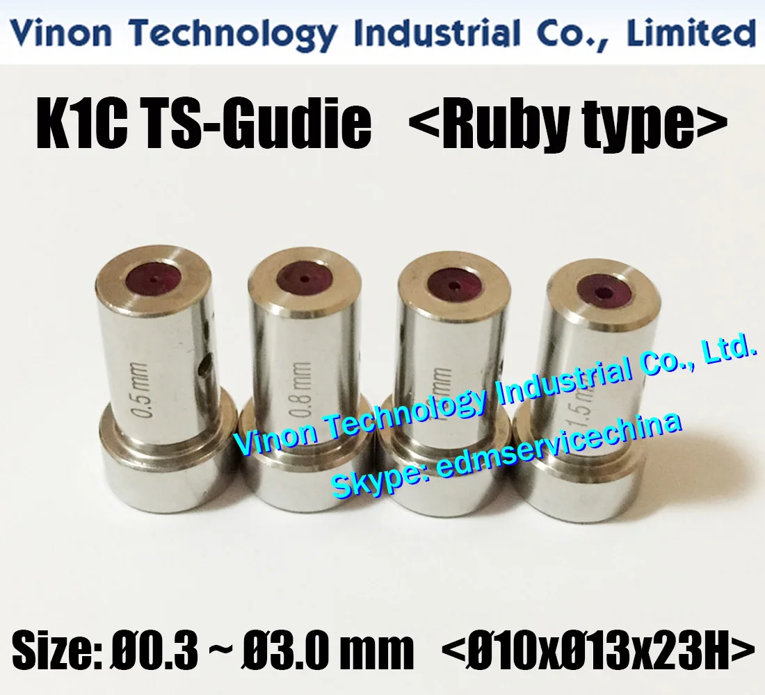 

edm K1C TS Guide Ø0.3-Ø3.0mm (stainless case+ruby) Ø10xØ13x23H edm Drill Guide for K1C Small Hole EDM Machine, TS pipe guide