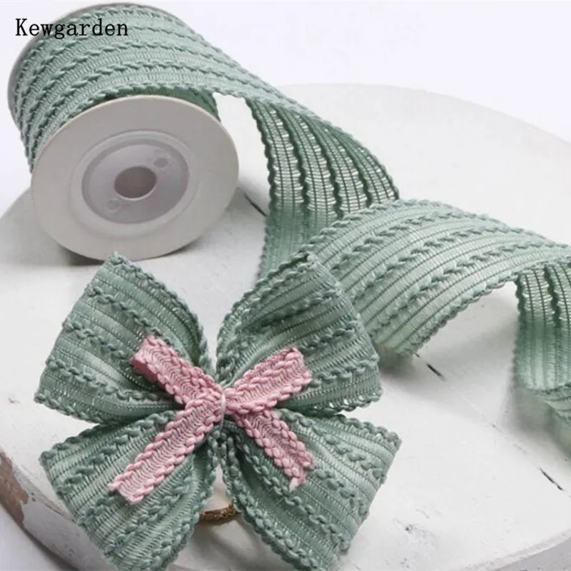 

Kewgarden Hollow Twist Ribbons 1.5" 1" 16mm 25mm 38mm DIY Make Hairbows Accessories Material Handmade Carfts Packing 10 Yards