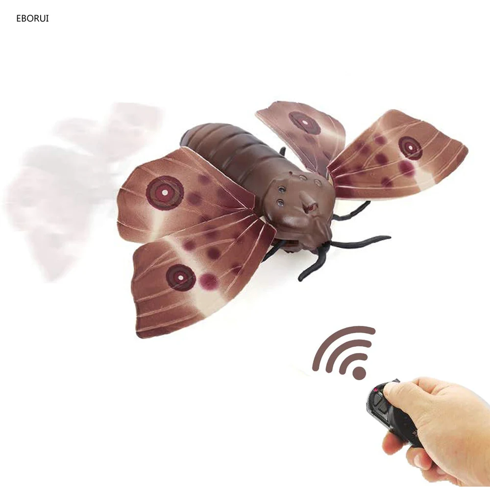 EBORUI RC Moth Simulated Animal Toys Remote Control Moth Toys Infrared Sensing Portable RC Toy for Kids Gift for Kids