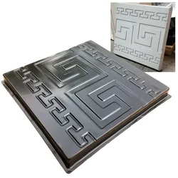 Plastic Molds for Concrete Plaster Wall Art Decor Panel Stone Slate Paving Mould Tiles for Garden Decoration 32x32x2.5cm