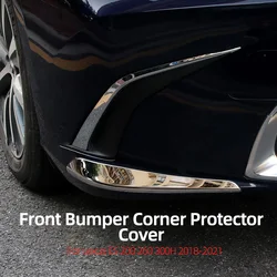For Lexus ES 200 260 300H 2018 2019 2020 2021 Front Bumper Corner Protector Cover Trim Stainless Steel Car Accessories 2pcs
