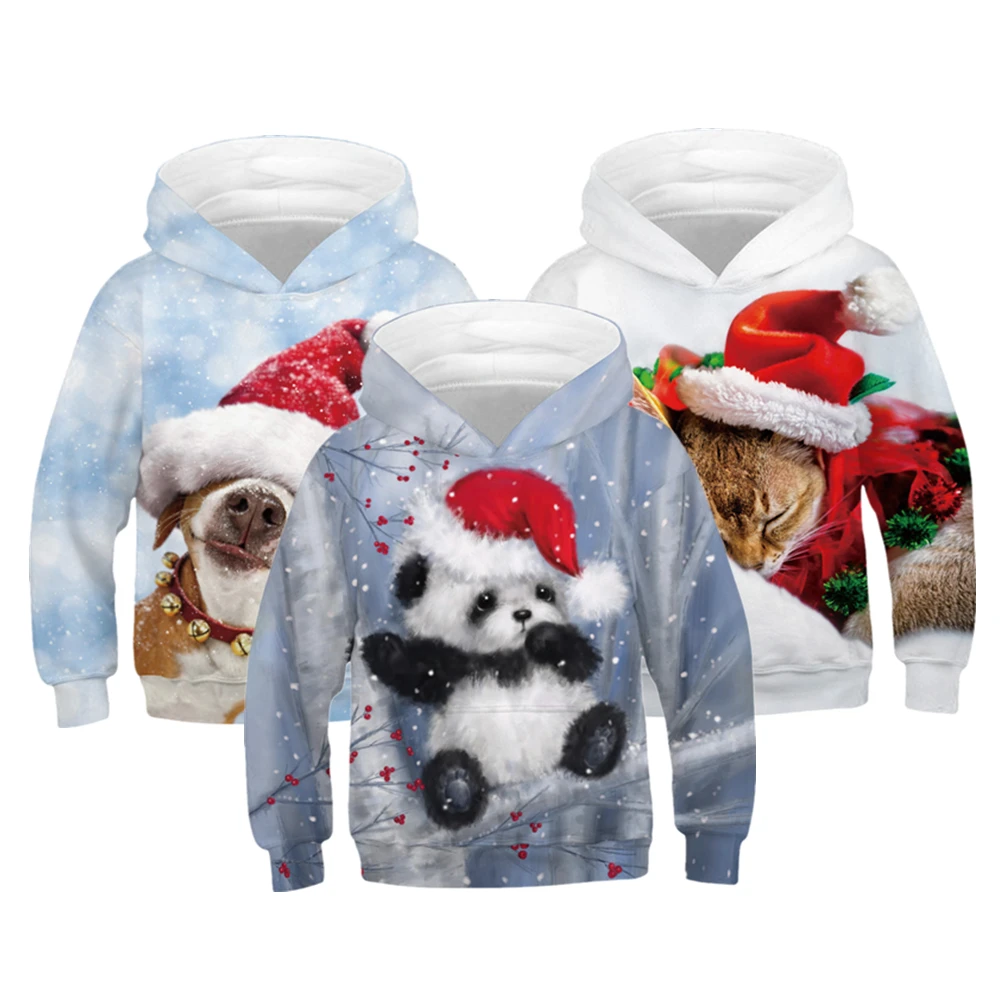 

Autumn Winter Children's Hoodies Christmas Coat Kids Sweatshirt Junior Child Teen Hoody Tops Sportwear 5-14y Boy's Hooded Sweats