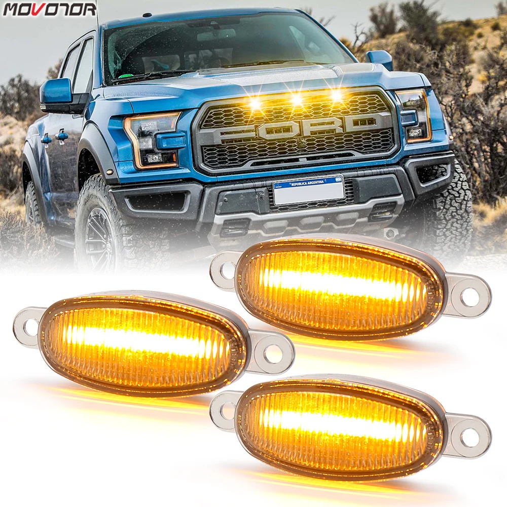 MOVOTOR Car Accessories Front Grille LED Light Raptor Style Grill Lamp For Ford-F150 F150 2015 2016 2017