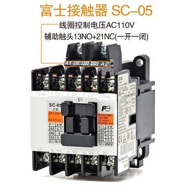 

Fuji Electromagnetic 110V AC Contactor SH-4 SC-05 SZ-03/CD2-24 / SZ-CD1 /SZ-A20 SZ-A22 Auxiliary contact