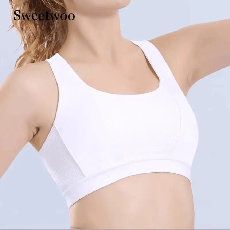 2019 New Woman reggiseno sportivo antiurto traspirante Running Fitness Cross Beauty Back intimo gilet reggiseno rosso nero bianco reggiseno