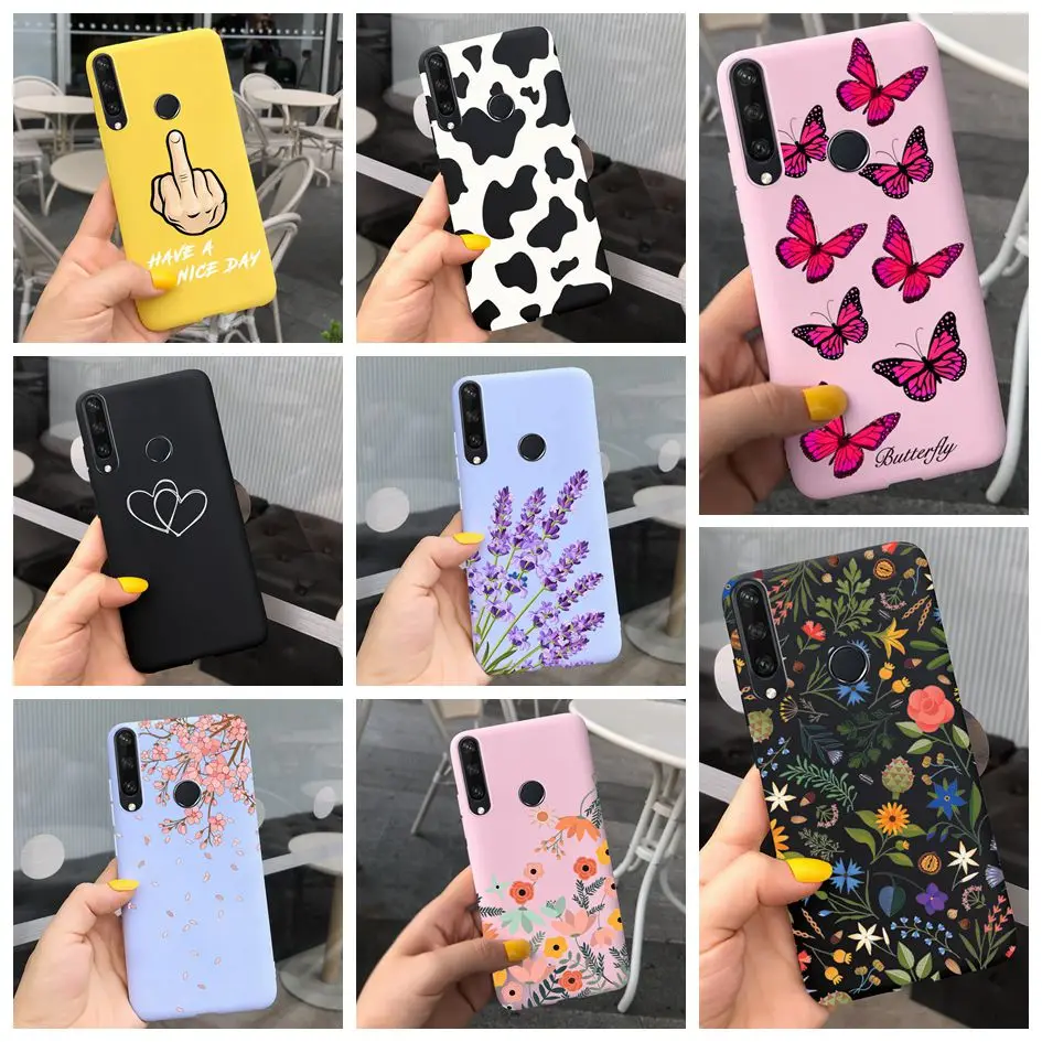 For Huawei Y6P Y7P Case 2020 New Fashion Butterfly Flower Painted Phone Cover For Huawei Y7P Funda Y 7P Y 6P HuaweiY6P Soft Capa