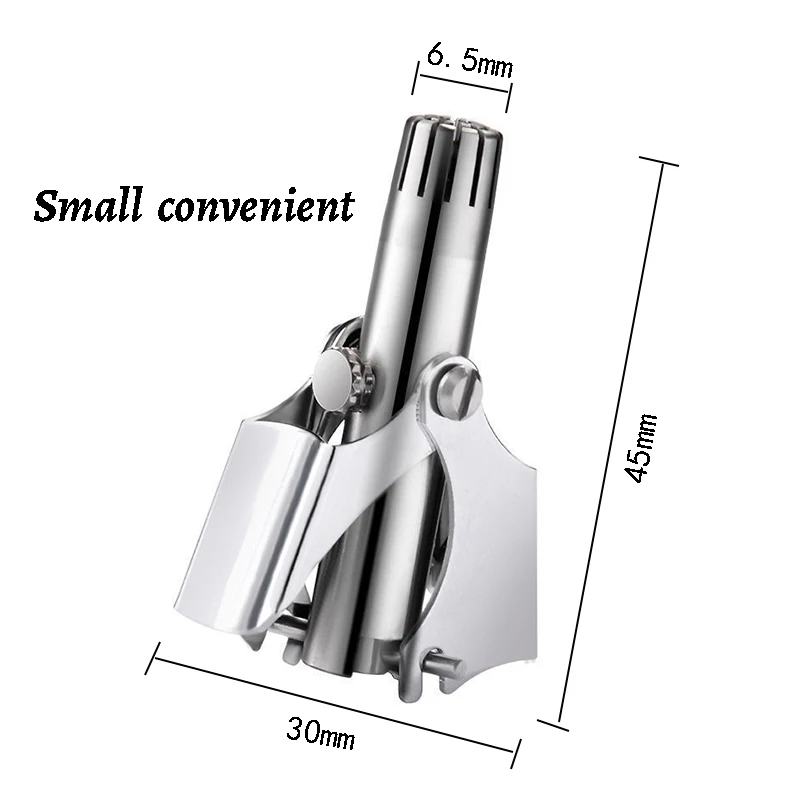 Nose Trimmer for Men Stainless Steel Manual Trimmer for Nose Vibrissa Razor Shaver Washable Portable Nose Ear Hair Trimmer