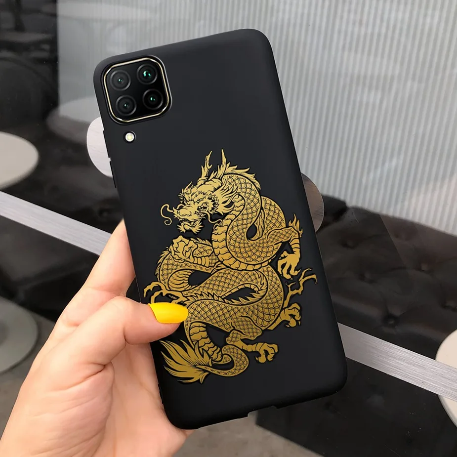 For Huawei P40 Lite Case Nova 7i Cool Dragon Lion Patterned Back Cover For Huawei Nova 7i Phone Cases P40Lite Nova7i Full Bumper