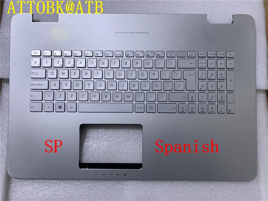 Imagem -04 - Eua ar Francês Espanhol ru Laptop Palmrest Teclado Padrão para Asus N751 N751jx G771 G771jw Gl771jm Gl771jw Backlight com Tampa