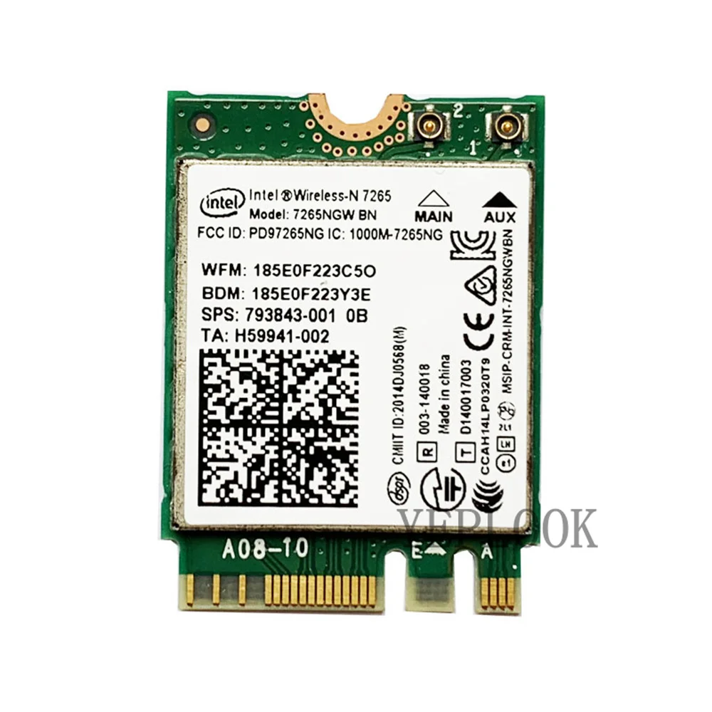 Wifi Card 7265BN 7265NGW BN Wireless-N 7265 2.4Ghz 300Mbps Bluetooth 4.0 NGFF M.2 802.11n Wireless Network Card