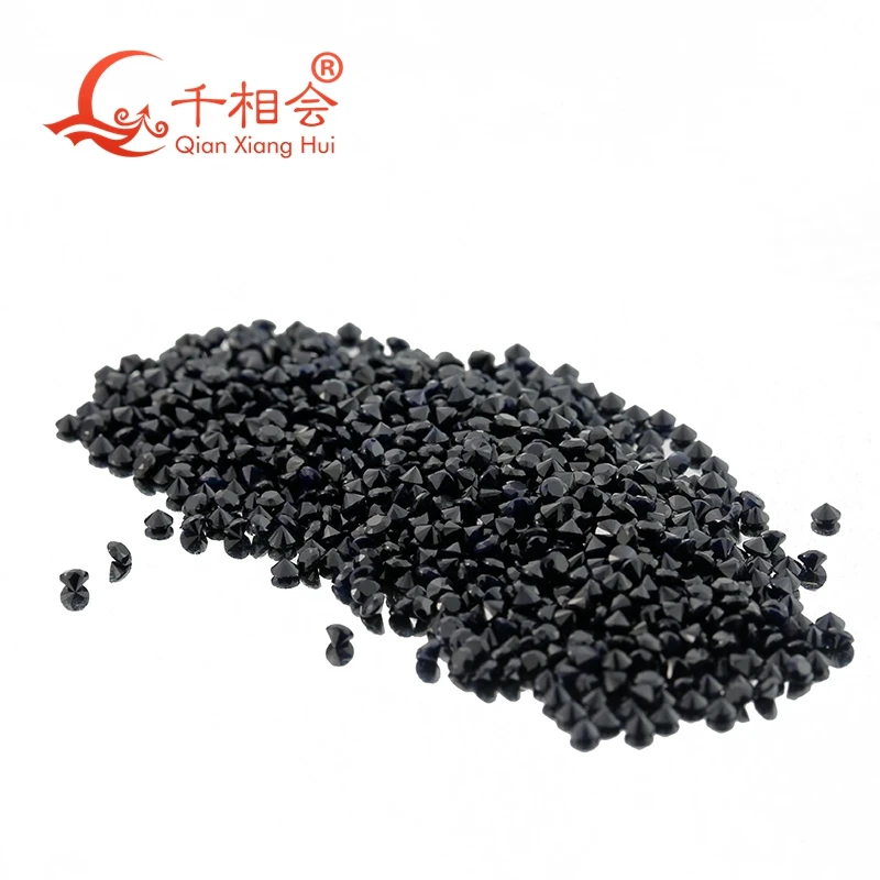 0.8-6mm natural black sapphire round beads brilliant cut stone DIY Decoration Jewelry Accessories Gifts Wholesale Loose Gemstone