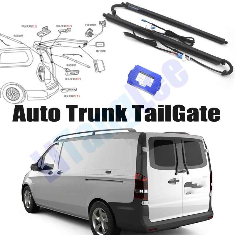 Car Power Trunk Lift For Mercedes Benz V Vito MB W447 2014~2023 Electric Hatch Tailgate Tail Gate Strut Auto Rear Door Actuator