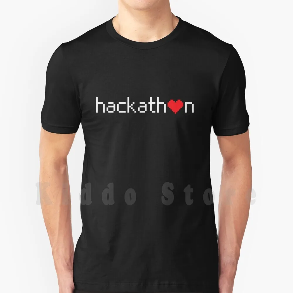 Hackathon T Shirt Cotton Men DIY Print Cool Tee Hackathon Hacker Hack Hacker Black Code Hat Software Blackhat Conference Ctf