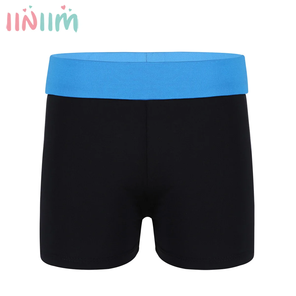 Kids Girls Shorts Elastic Waistband Stylish Dance Class Shorts Bottoms Boy-cut Gymnastic Workout for Children's Clothing