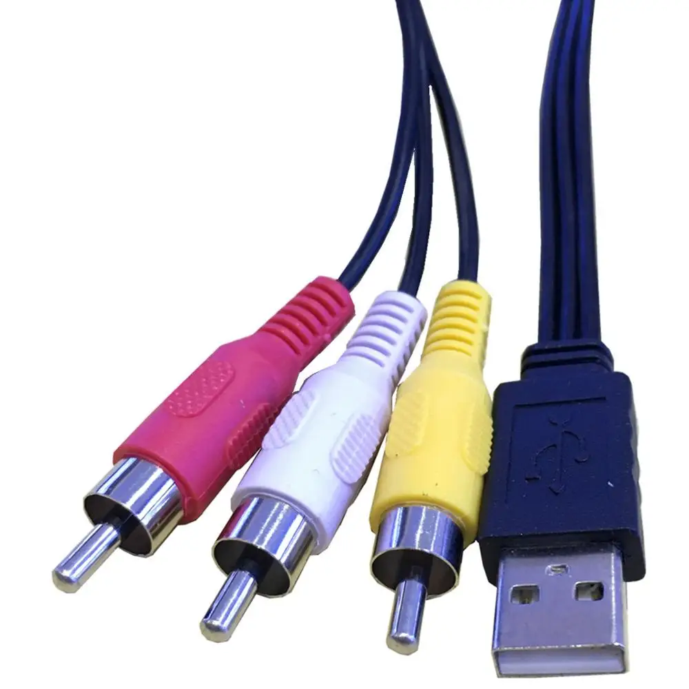 كابل USB إلى RCA 2.0 ذكر إلى 3 RCA ذكر ، كابل صوت ستيريو ، محول تلفزيون ، سلك AV A/V