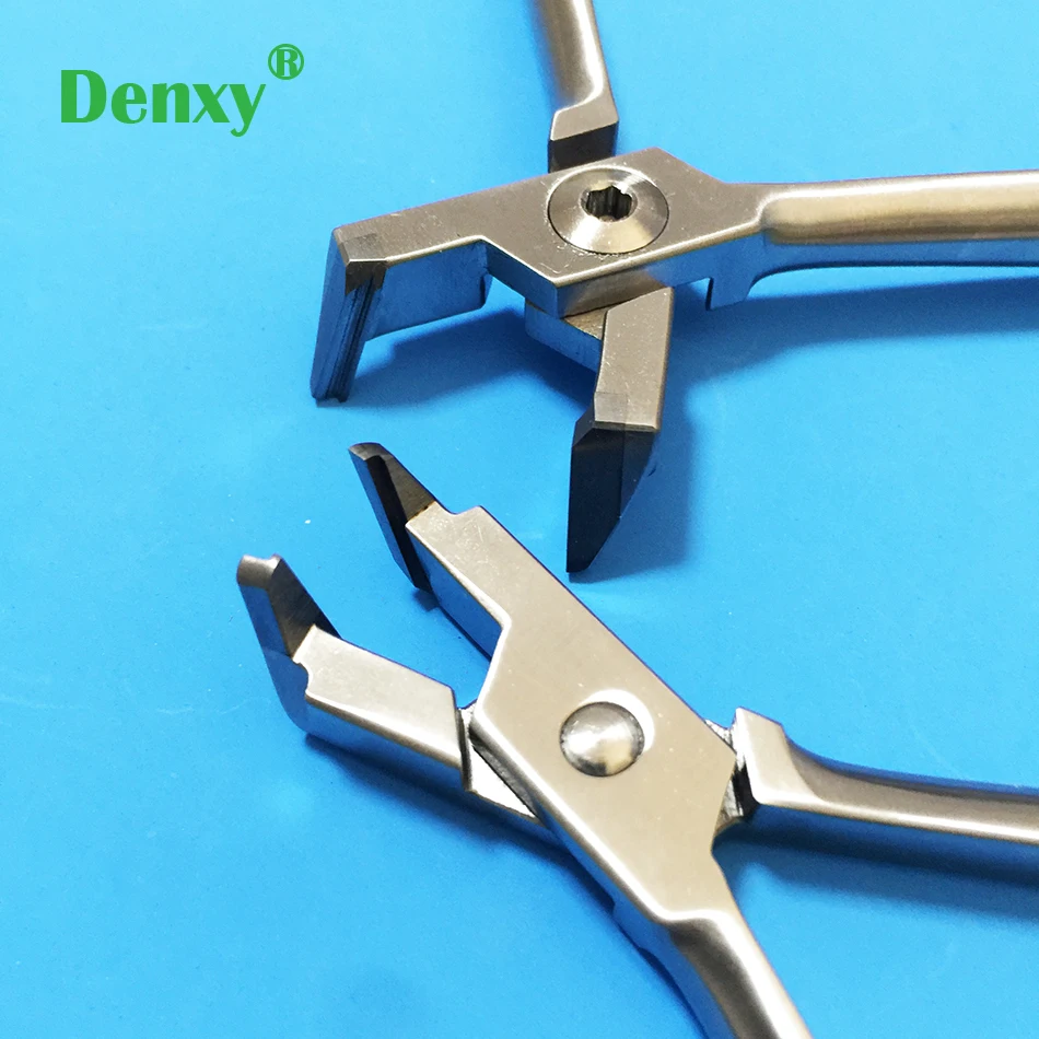 Denxy 1pc Dental wysokiej klasy dentysta szczypce przecinak do końca dystalnego ortodontyczne narzędzia Ortho ze stali nierdzewnej ortodontyczne