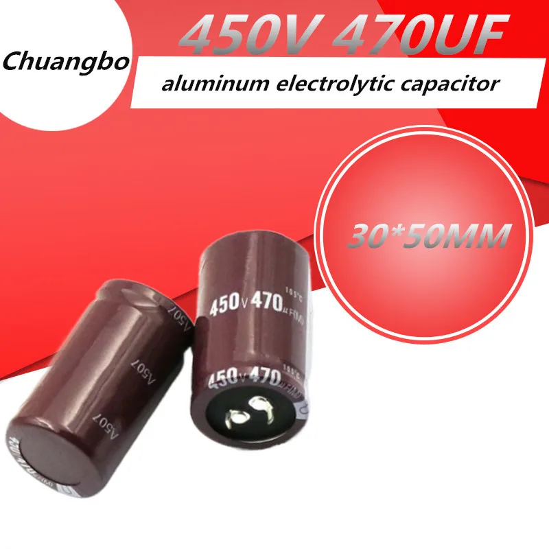 

2pcs-10pcs 450V470UF Higt quality aluminum electrolytic capacitor 470UF 450V 30*50MM