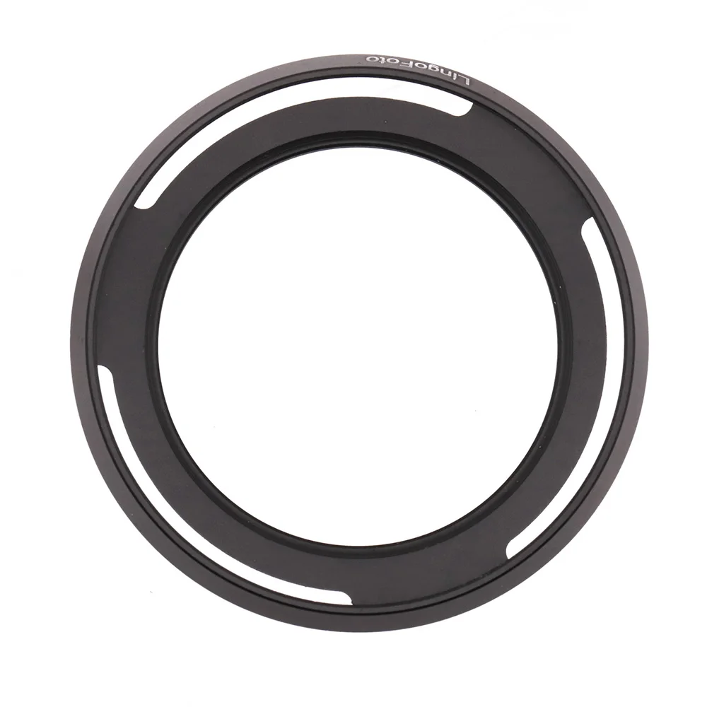Universal Metal Screw-In Vented Korte Zonnekap Zwart 62 / 67/72Mm Camera Fotografie Accessoire