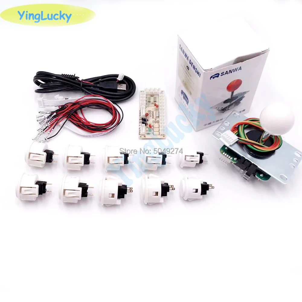 yinglucky Original Sanwa Japan JLF-TP-8YT OBSF-30 Push Btton USB to PC Zero Delay Encoder For JAMMA MAME Arcade DIY Kit