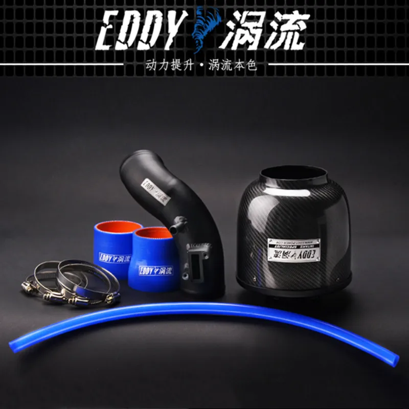 EDDY Intake System Air Intake Pipe & Carbon Fiber Air Filter for Ford EcoSport 1.0T / 1.5 2013-2018 Car Engine Parts