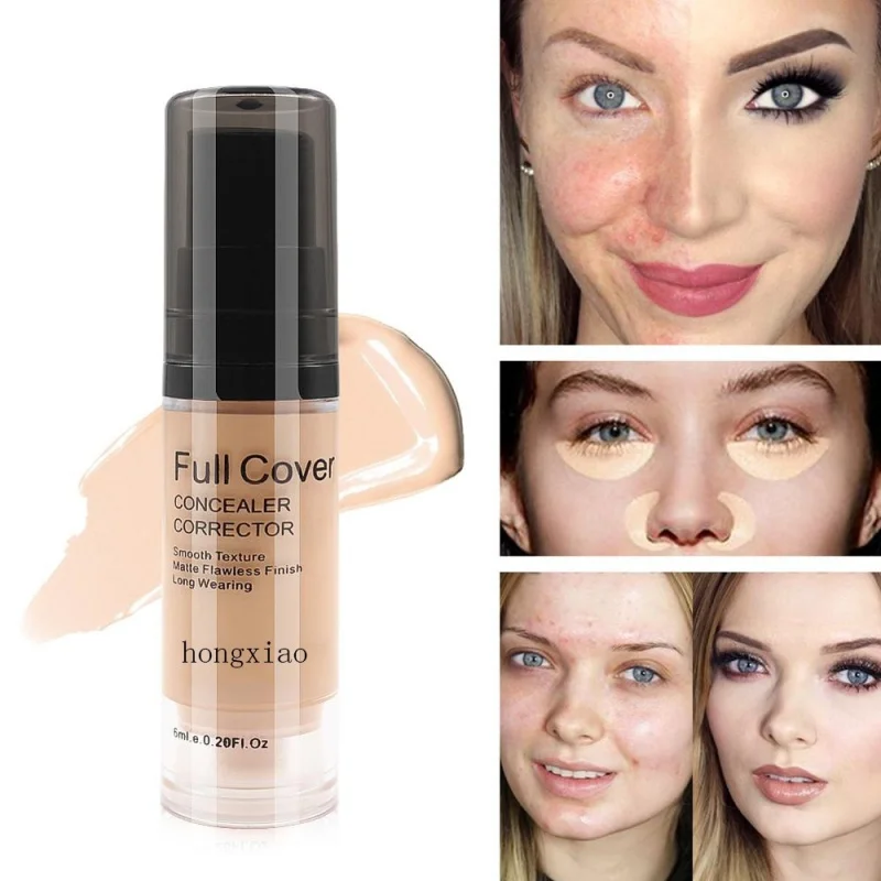 6 Colors Natural Make Up Base Cosmetic Full Cover Concealer Makeup 6ml Eye Dark Circles Cream Face Corrector Waterproof d1