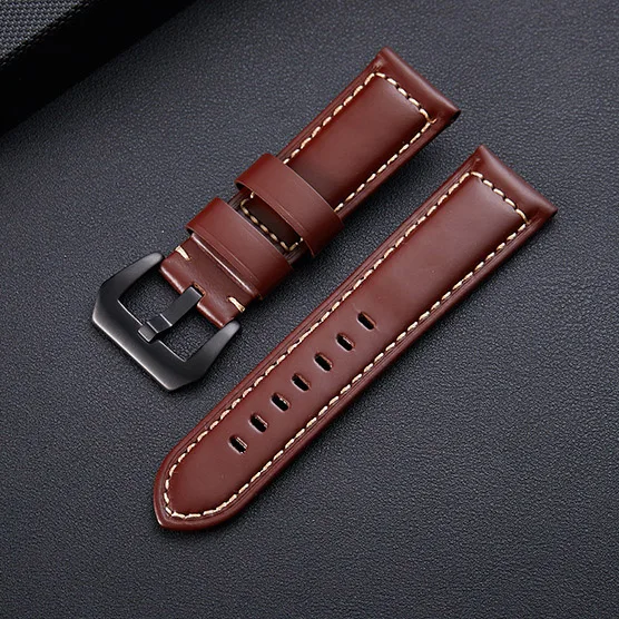 Watch Band for Panerai Style Men\'s Watch Bands Genuine Leather Business Army Men Watchband Strap 20/22/24/26 mm Size