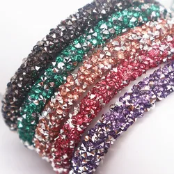 1meter 7mm Glitter Sequins Rhinestones Soft Tube Cord Rope String for DIY Clothing Shoes Hat Jewelry Bracelet Party Decoration