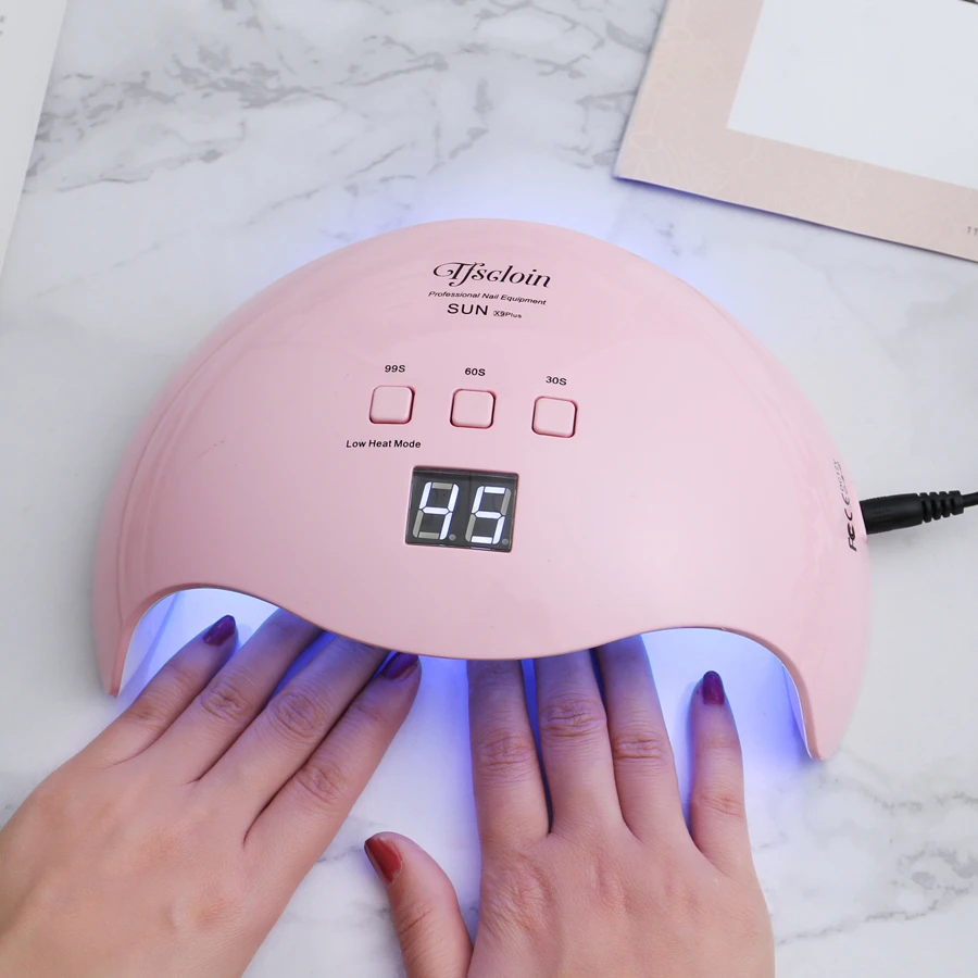 

TFSCLOIN SUN X9 Plus Pink Nail Dryer Professional LED UV Lamp Fast Drying Use Nail Polish Manicure Tool