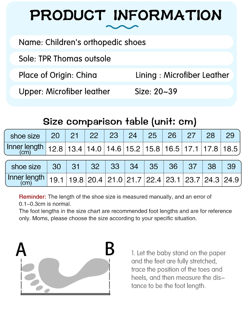 Ortoluckland Children Shoes Boys Girl Orthopedic Summer Sandals Kids Toddler Light EVA Bottom Flatfeet Footwear 3 to 8Years Age